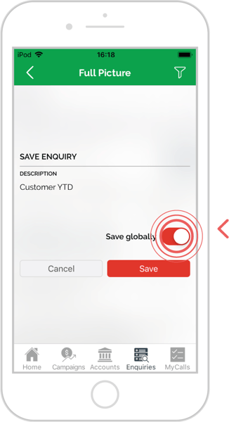 Save an enquiry - iOS 5