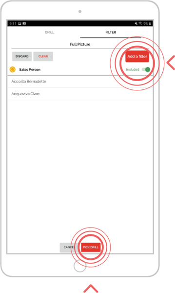add additional filters to an enquiry - android 9