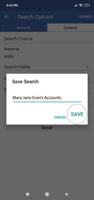 How to create and save an Account search 6an-01