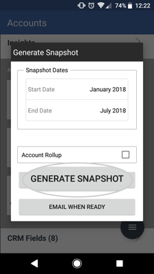 how to create a snapshot customer report - Android.4-01