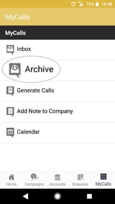 How to archive a call - Android 6-01