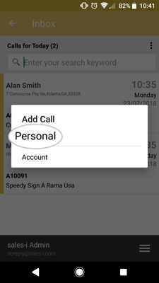 How to add a personal appointment to your MyCalls diary 3-01
